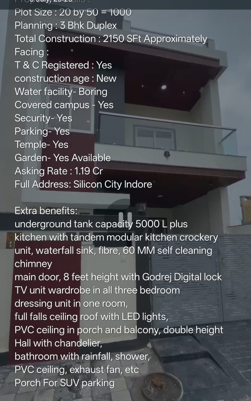 3 BHK House Semi Furnished for sell
